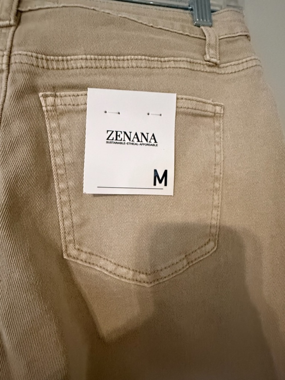 NWT Zenana Outfitters Beige Wide Leg Jeans - Picture 4 of 7